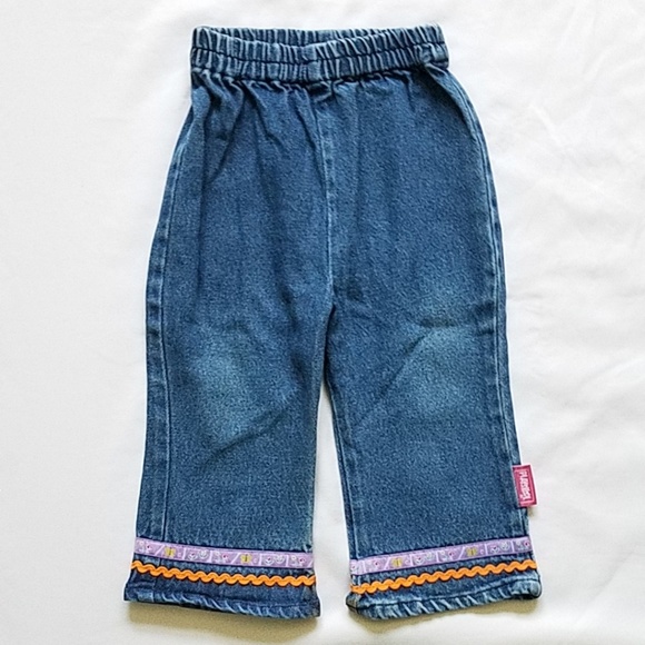 ๐4/$10๐ Playskool Jeans- Purple & Orange Stripes - Picture 2 of 4
